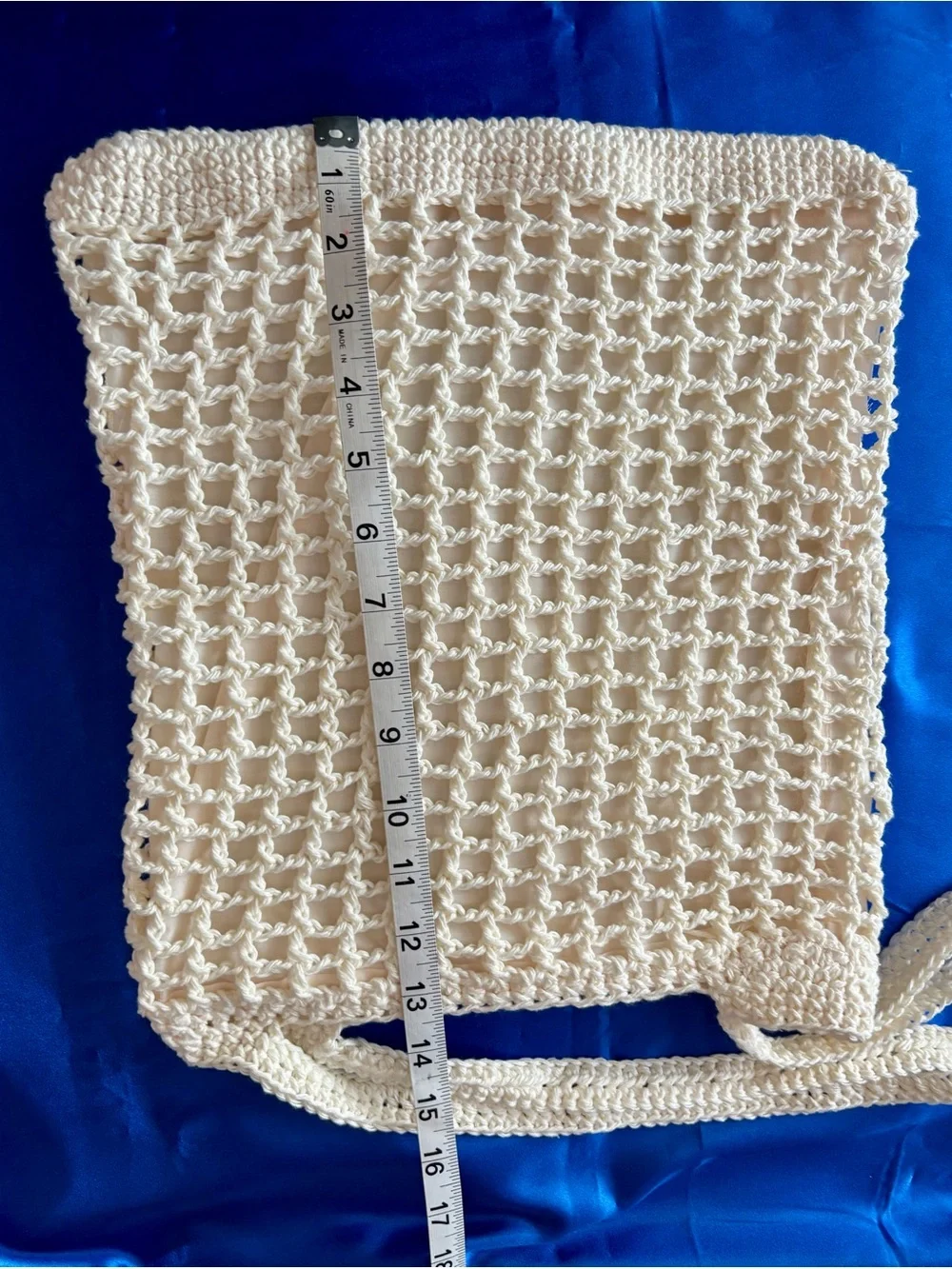 Cream Crochet Net Shoulder Bag / tote